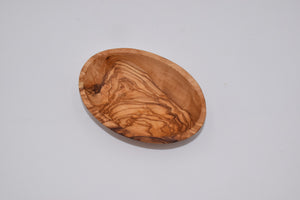 Mini oval bowl in olive wood