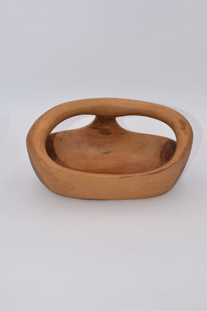 Bowl with olive wood handle 